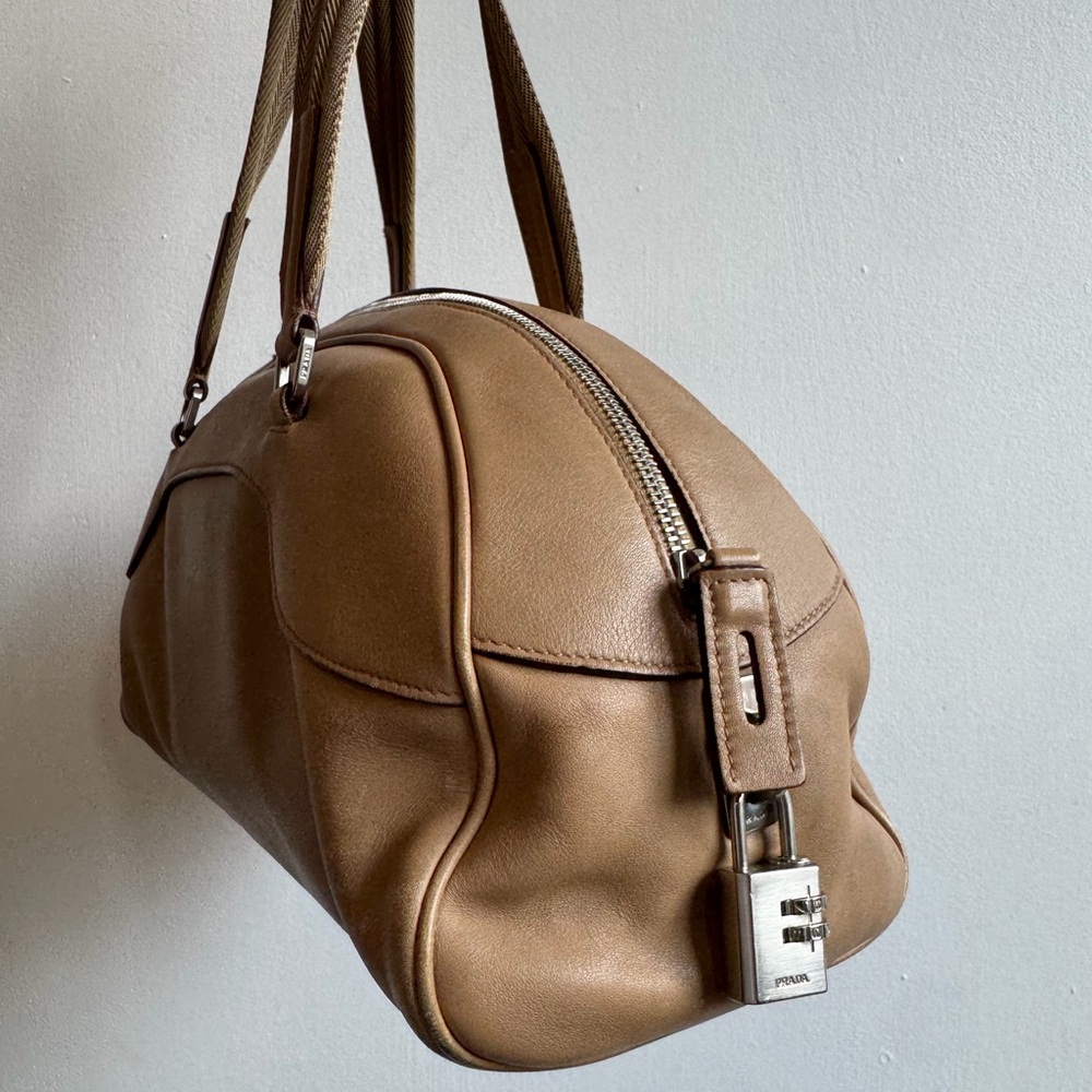 prada beige calf bowling bag - Picture 5 of 6